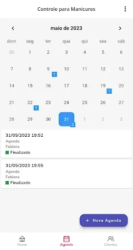 Скриншот 1 — Agenda para Manicures