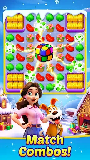 Скриншот 1 — Puppy Match : Match 3 Game