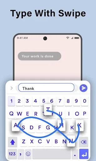Скриншот 1 — Клавиатура для Samsung русский