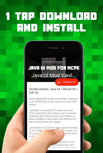 Скриншот 1 — Java UI Mod Vanilla Deluxe