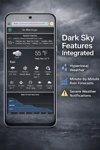 Скриншот 1 — Dark Sky Tech & Hurricane Map