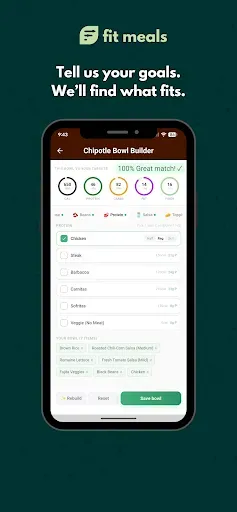 Скриншот 1 — Fit Meals - Find Healthy Food