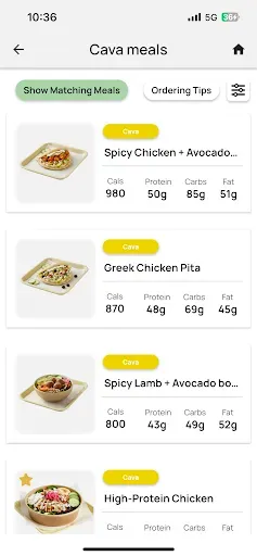 Скриншот 8 — Fit Meals - Find Healthy Food