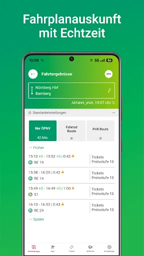Скриншот 2 — VGN Fahrplan & Tickets