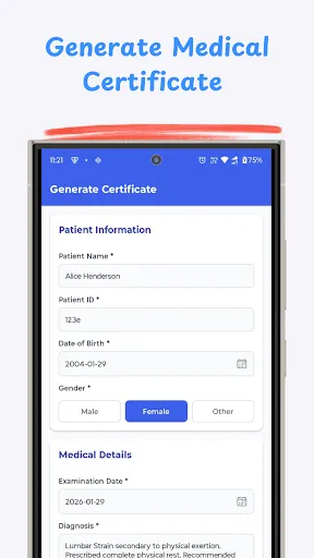 Скриншот 1 — Medical Certificate Generator