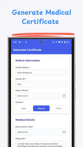 Скриншот 5 — Medical Certificate Generator