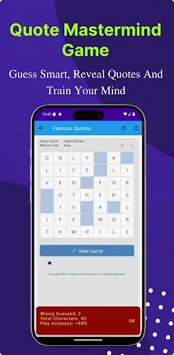 Скриншот 4 — Famous Quotes - Trivia Game