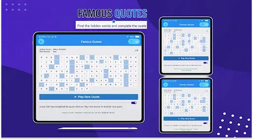 Скриншот 8 — Famous Quotes - Trivia Game