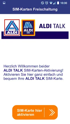 Скриншот 1 — ALDI TALK Aktivierung