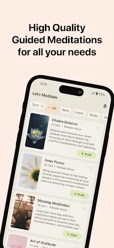 Скриншот 4 — Let's Meditate: Relax & Sleep