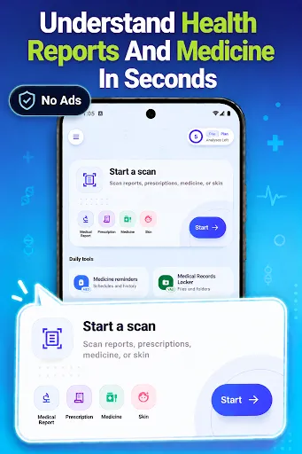 Скриншот 1 — MedLens Analyzer: Lab Reports