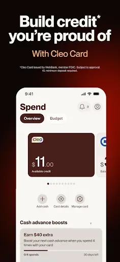 Скриншот 7 — Cleo AI: Cash Advance & Money