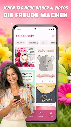 Скриншот 2 — Glückwünsche & Geburtstags App