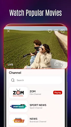 Скриншот 2 — Live TV: Movies and TV Shows