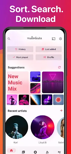 Скриншот 2 — Melodista Offline Music Player
