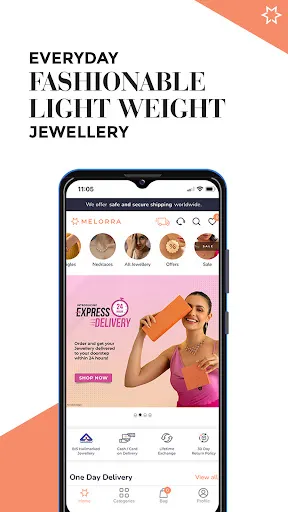 Скриншот 1 — Melorra Jewellery Shopping App