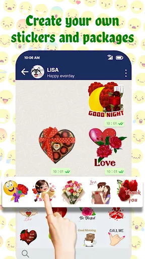 Скриншот 1 — TextSticker for WAStickerApps