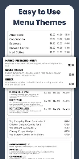 Скриншот 4 — Menu Maker, Menu Templates