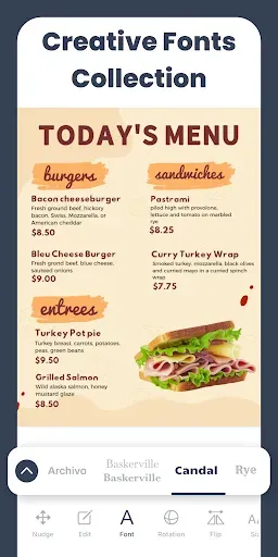 Скриншот 6 — Menu Maker, Menu Templates