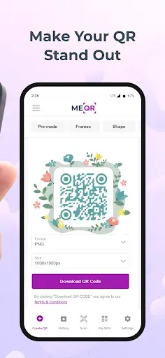 Скриншот 3 — ME-QR: генератор QR-кодов