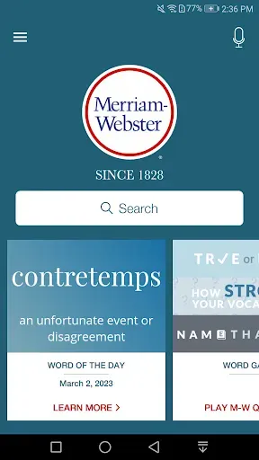 Скриншот 1 — Dictionary - Merriam-Webster