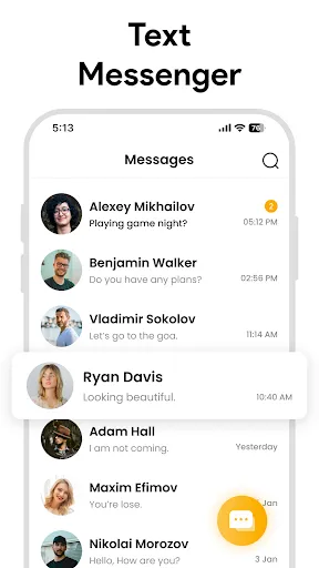 Скриншот 1 — Messages - SMS Messenger