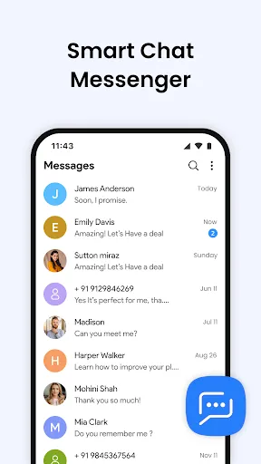 Скриншот 1 — Messages SMS Messenger