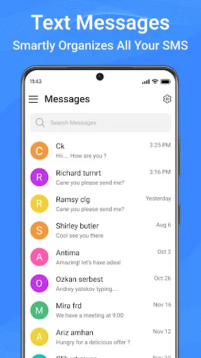 Скриншот 1 — Messages: Text SMS