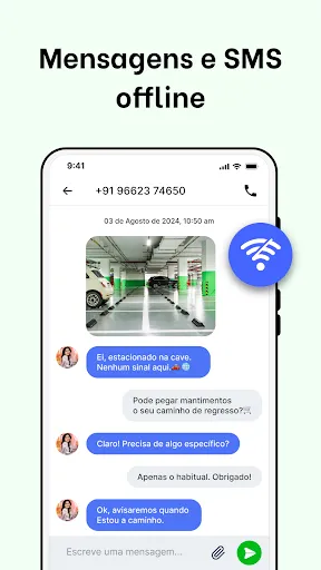 Скриншот 3 — Messenger de SMS - Mensagens