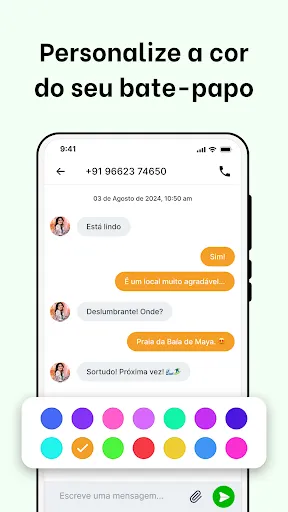 Скриншот 4 — Messenger de SMS - Mensagens
