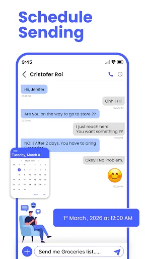 Скриншот 3 — Messenger: SMS Home Launcher