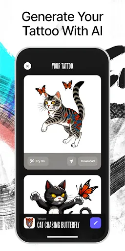 Скриншот 1 — Ink AI – Tattoo design maker