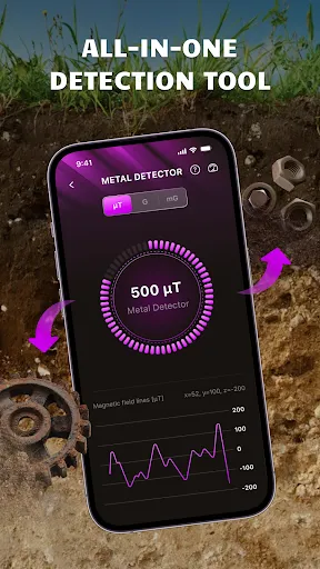 Скриншот 2 — EMF Scanner - Metal Detector
