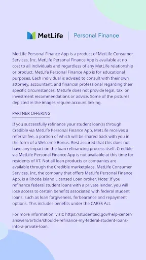 Скриншот 8 — MetLife Personal Finance App