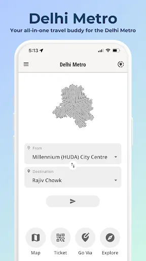 Скриншот 1 — Delhi Metro Route Map