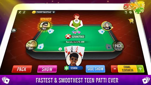 Скриншот 1 — Teenpatti Indian poker 3 patti