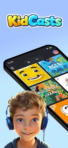 Скриншот 1 — KidCasts: Podcast for Kids !