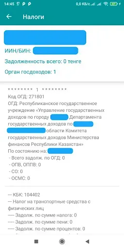 Скриншот 4 — Штрафы, налоги (Казахстан)