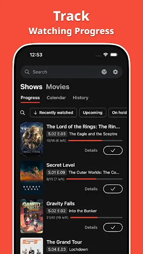Скриншот 2 — Showly: Track Shows & Movies