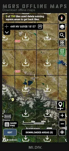Скриншот 2 — MGRS Offline Map Satellite