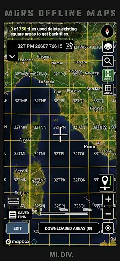 Скриншот 3 — MGRS Offline Map Satellite