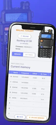 Скриншот 1 — Walkie Toolkit for Baofeng