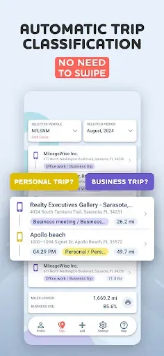 Скриншот 4 — Mileage Tracker by MileageWise