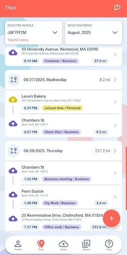 Скриншот 6 — Mileage Log from Google Maps