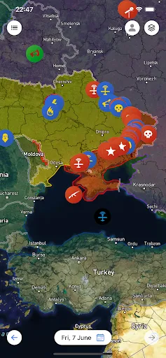 Скриншот 1 — Military Summary: Conflict Map