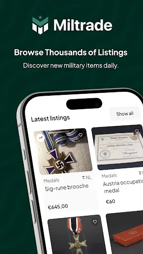 Скриншот 1 — Miltrade -Military Marketplace