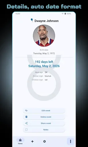 Скриншот 2 — Birday - Birthday Manager