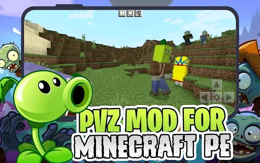 Скриншот 1 — Растения против Зомби Мод MCPE