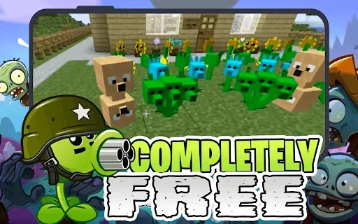 Скриншот 2 — Растения против Зомби Мод MCPE
