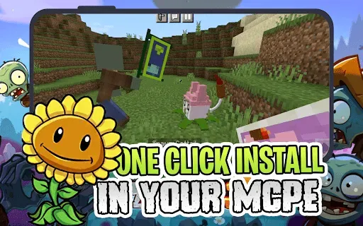 Скриншот 3 — Растения против Зомби Мод MCPE